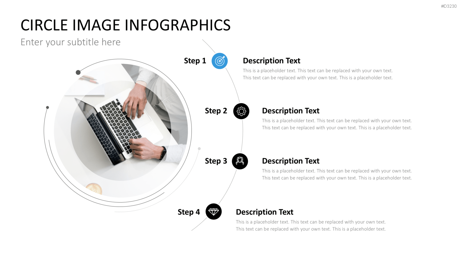 Circle Image Infographics PowerPoint-Vorlage