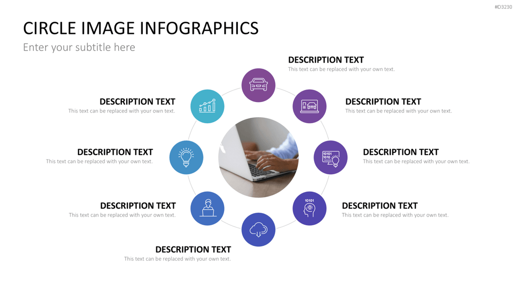 Circle Image Infographics PowerPoint-Vorlage