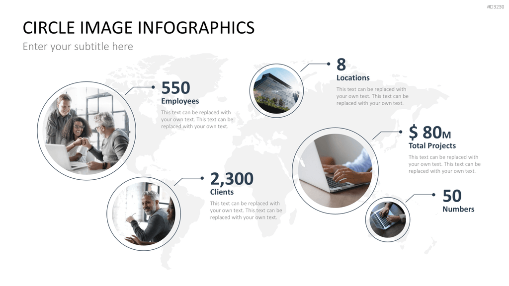 Circle Image Infographics PowerPoint-Vorlage