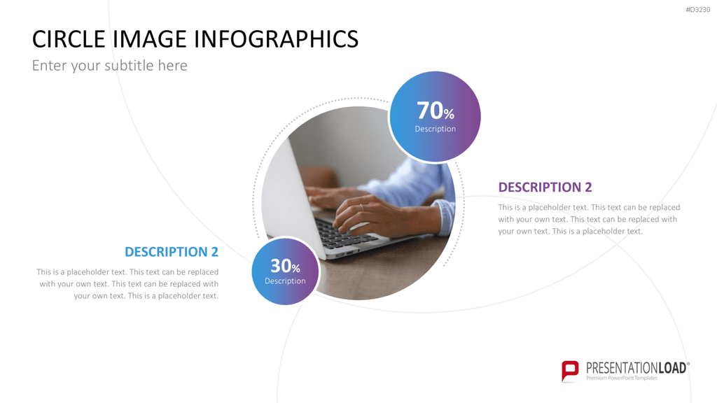Circle Image Infographics PowerPoint-Vorlage
