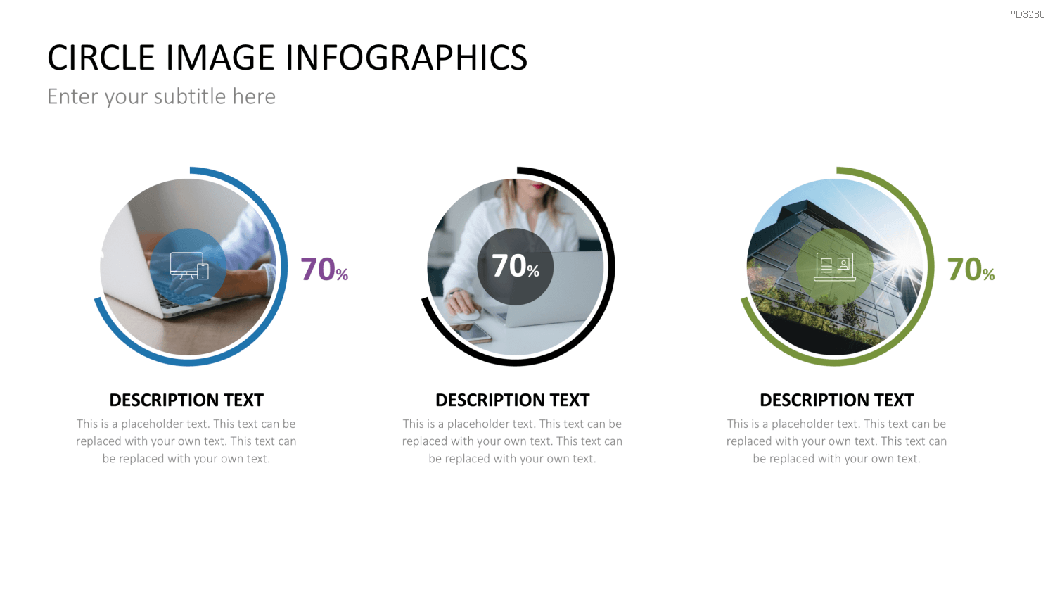Circle Image Infographics PowerPoint-Vorlage