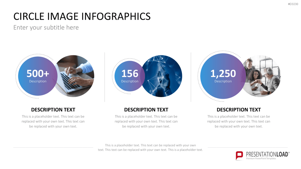 Circle Image Infographics PowerPoint-Vorlage