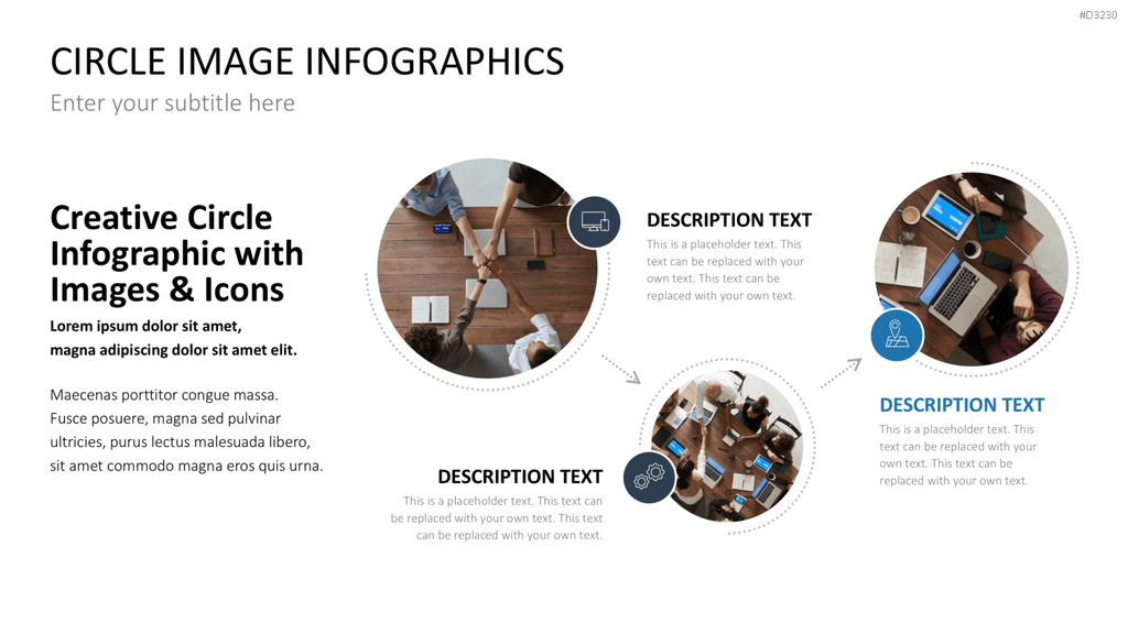 Circle Image Infographics PowerPoint-Vorlage