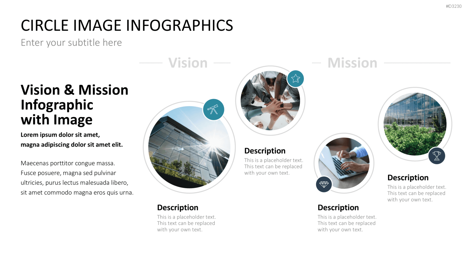 Circle Image Infographics PowerPoint-Vorlage