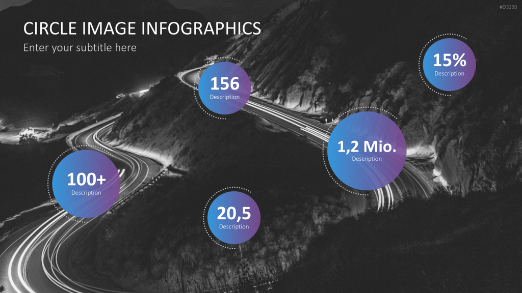 Circle Image Infographics PowerPoint-Vorlage