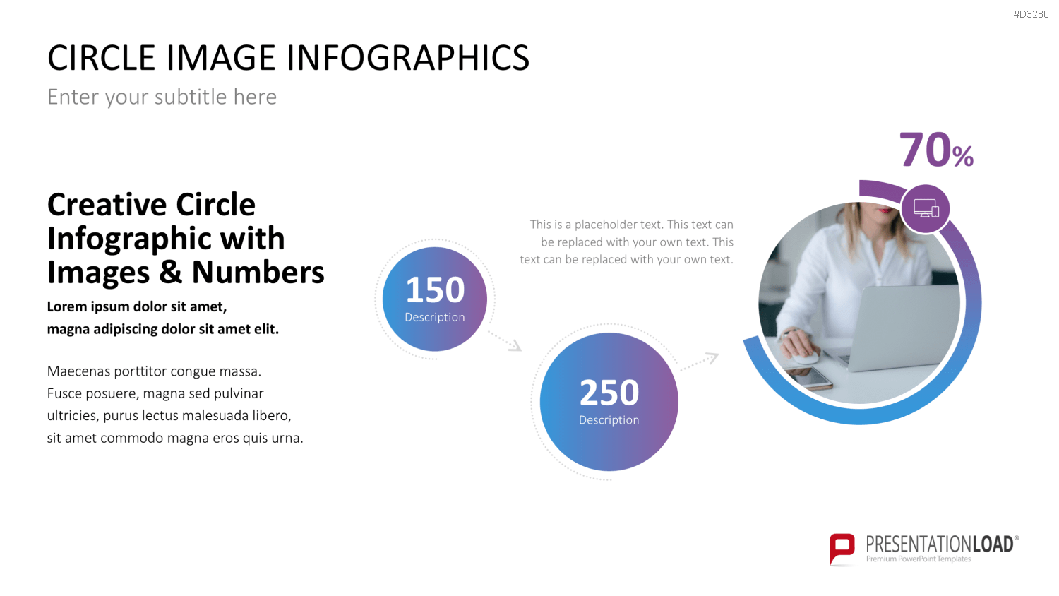 Circle Image Infographics PowerPoint-Vorlage