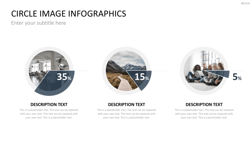 Circle Image Infographics PowerPoint-Vorlage