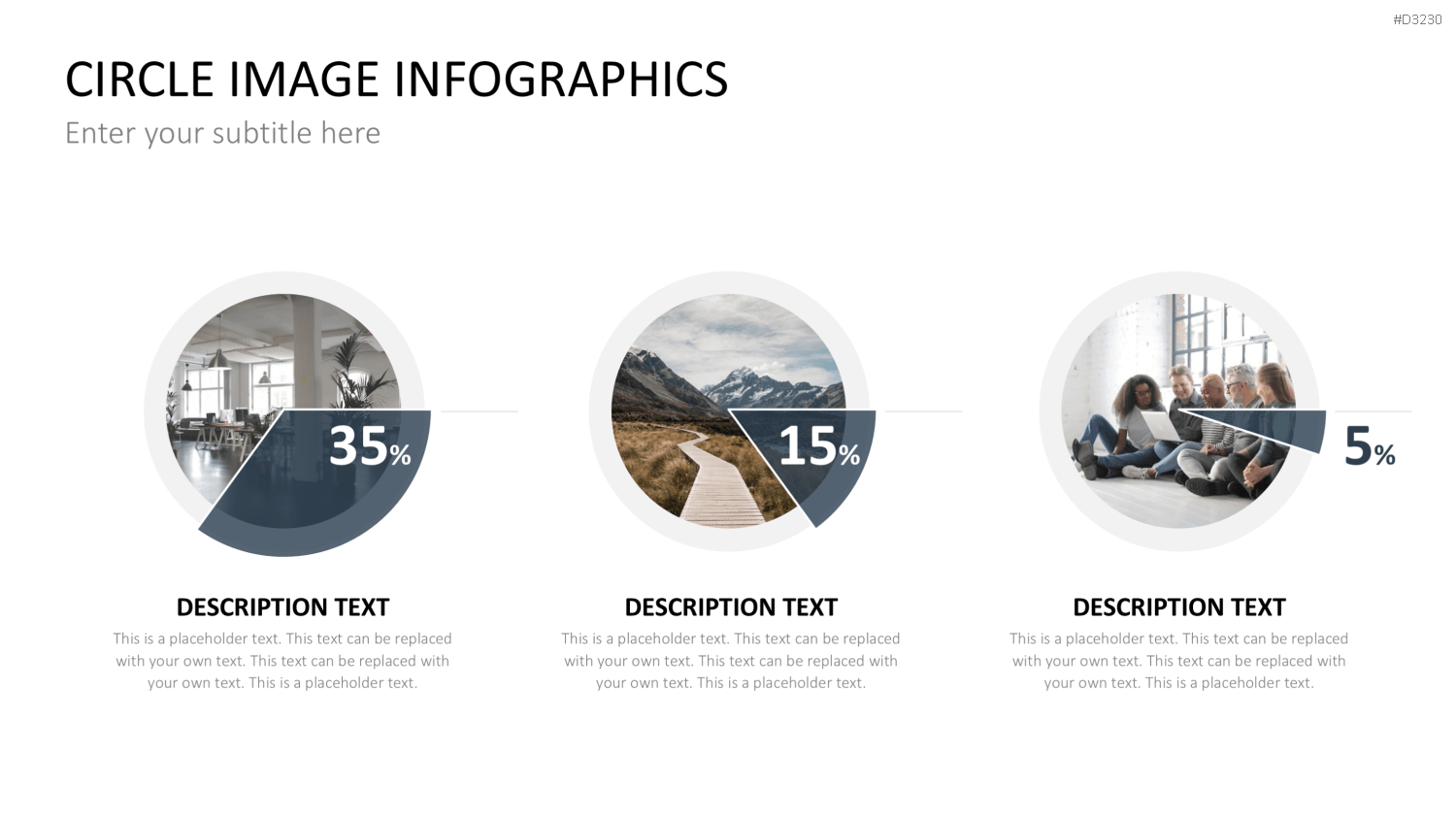 Circle Image Infographics PowerPoint-Vorlage
