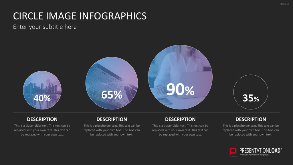 Circle Image Infographics PowerPoint-Vorlage
