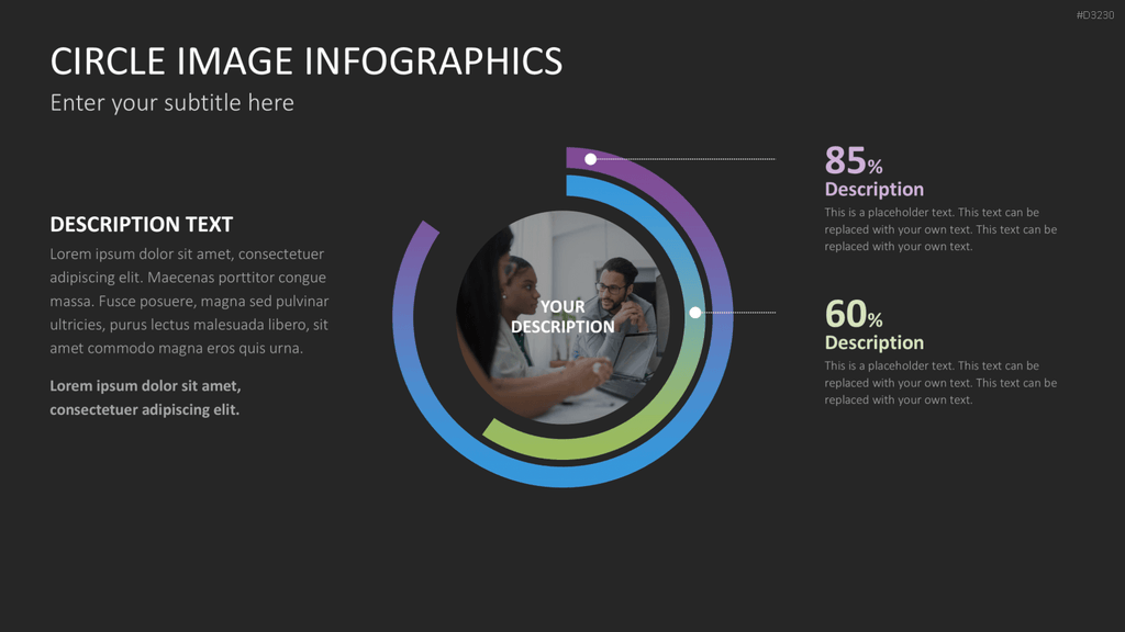 Circle Image Infographics PowerPoint-Vorlage