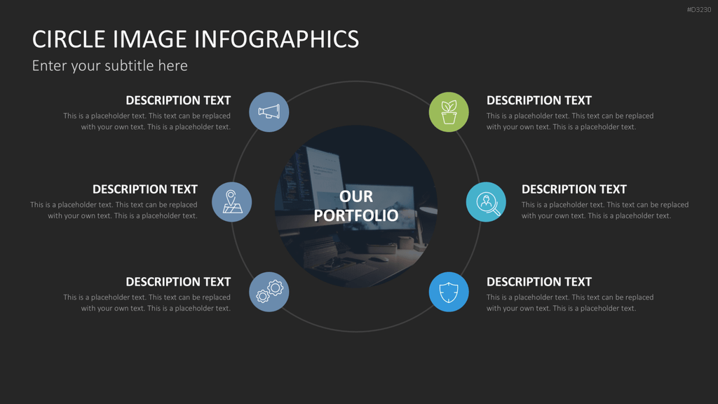 Circle Image Infographics PowerPoint-Vorlage