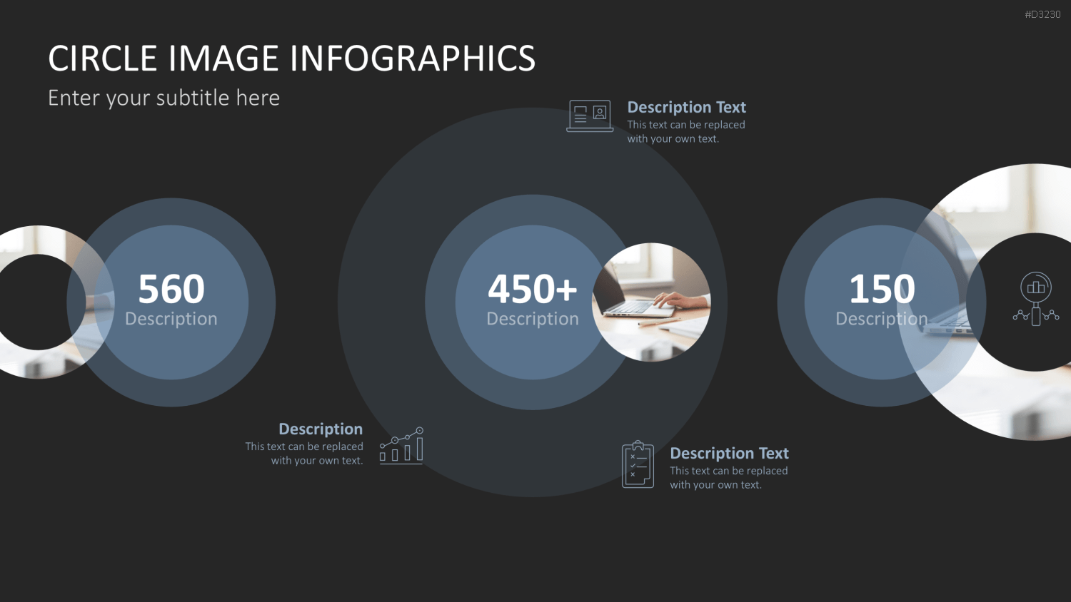 Circle Image Infographics PowerPoint-Vorlage