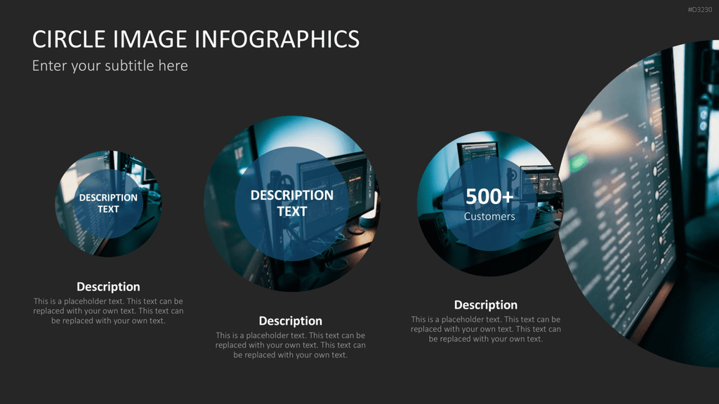 Circle Image Infographics PowerPoint-Vorlage