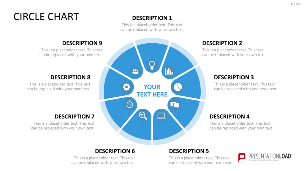 Circle Chart Infographic PowerPoint-Vorlage