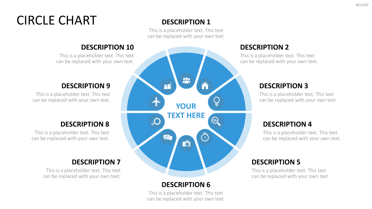 Circle Chart Infographic PowerPoint-Vorlage