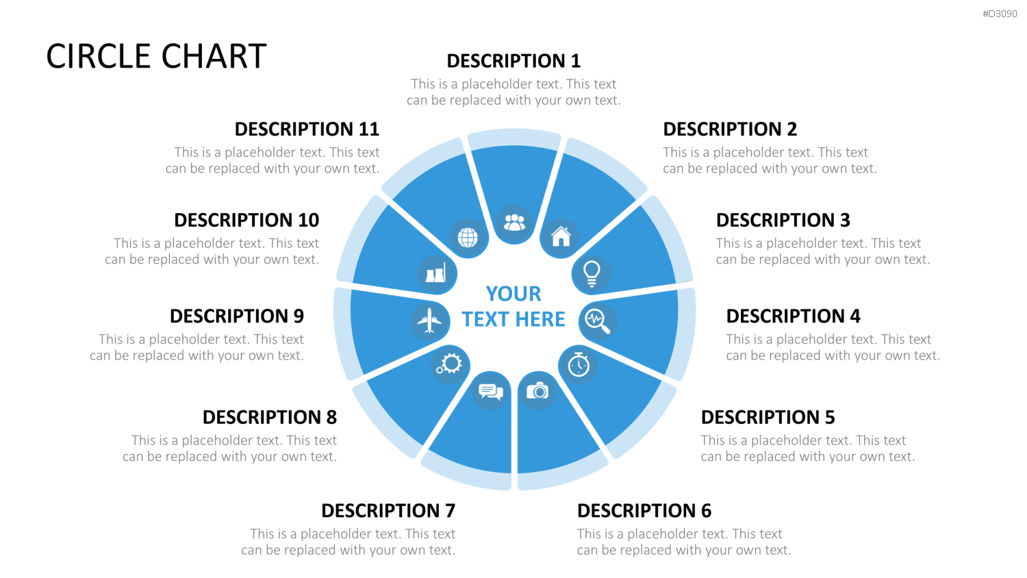 Circle Chart Infographic PowerPoint-Vorlage