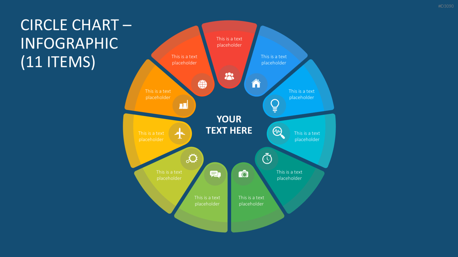 Circle Chart Infographic PowerPoint-Vorlage