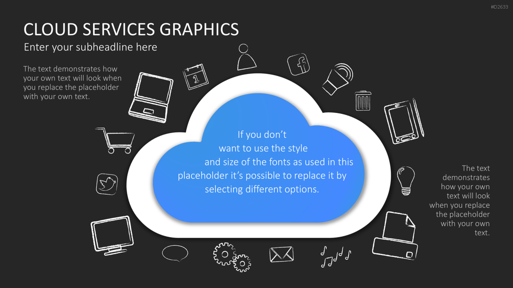 Cloud Dienste Grafiken PowerPoint-Vorlage