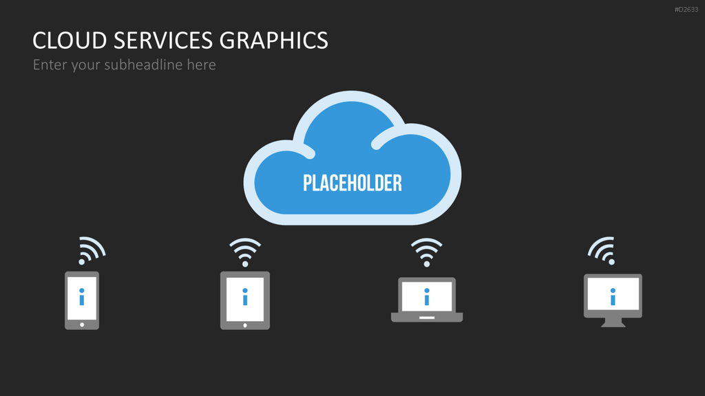 Cloud Dienste Grafiken PowerPoint-Vorlage