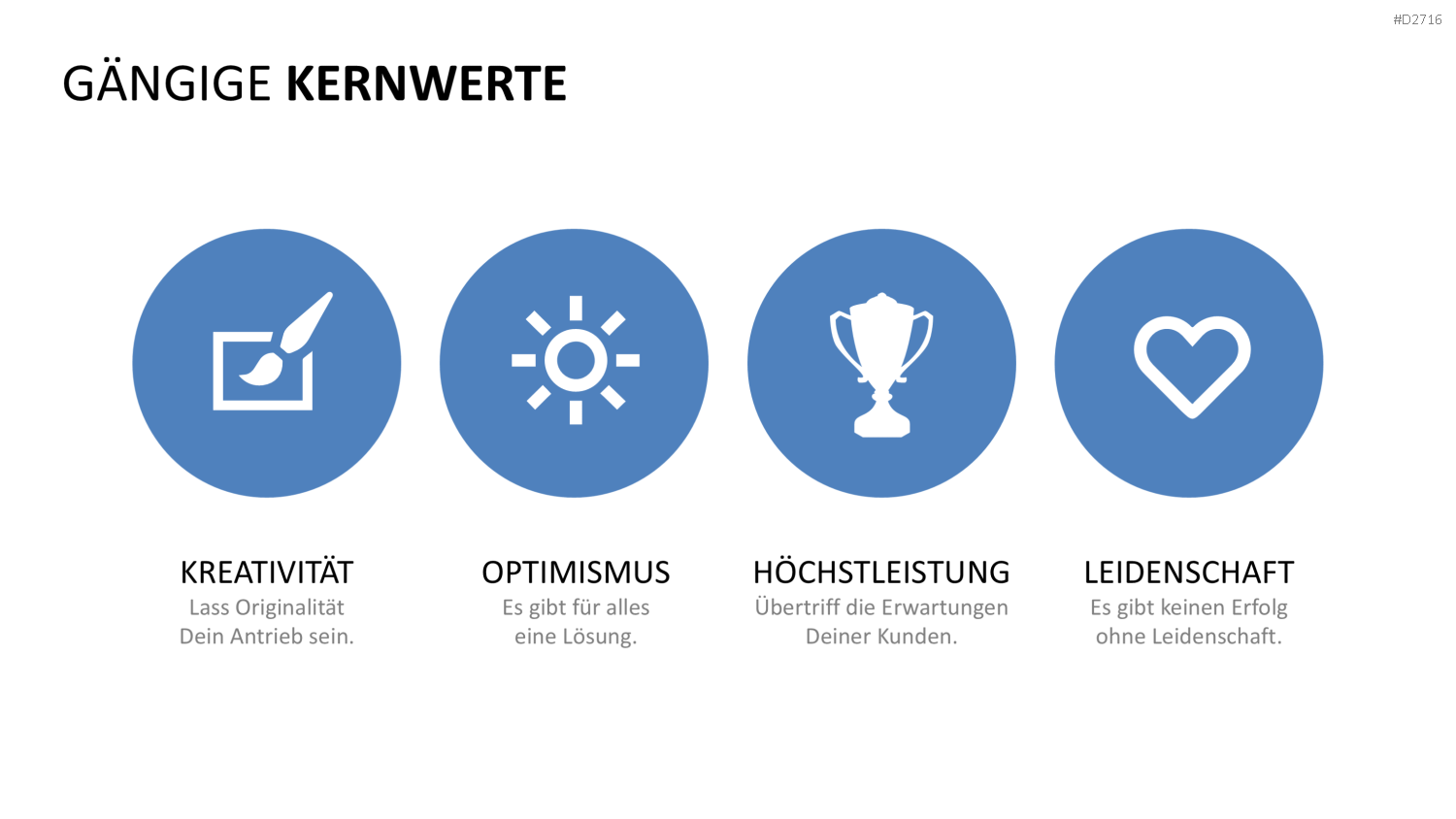 Unternehmensleitbild / Kernwerte PowerPoint-Vorlage