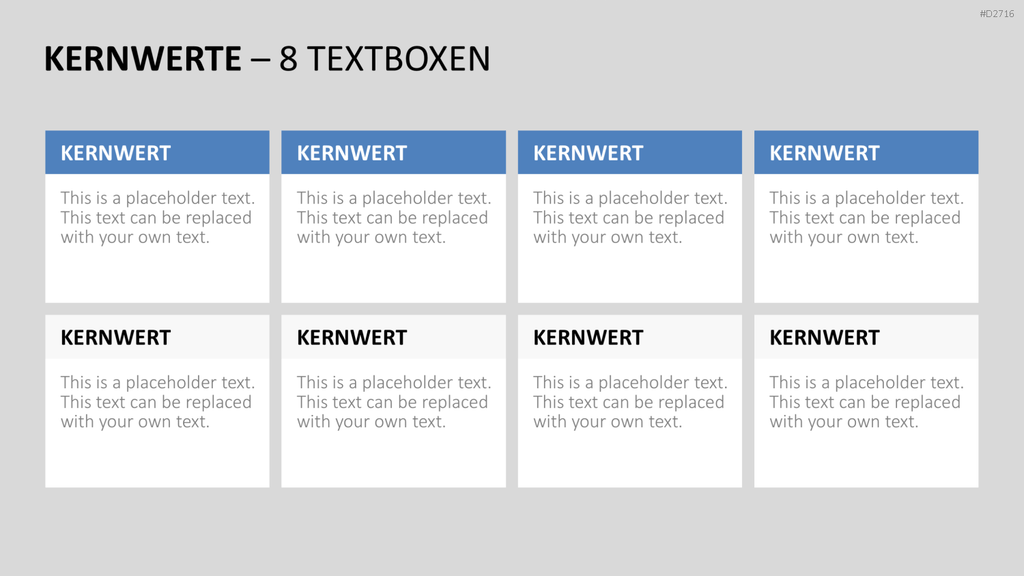Unternehmensleitbild / Kernwerte PowerPoint-Vorlage