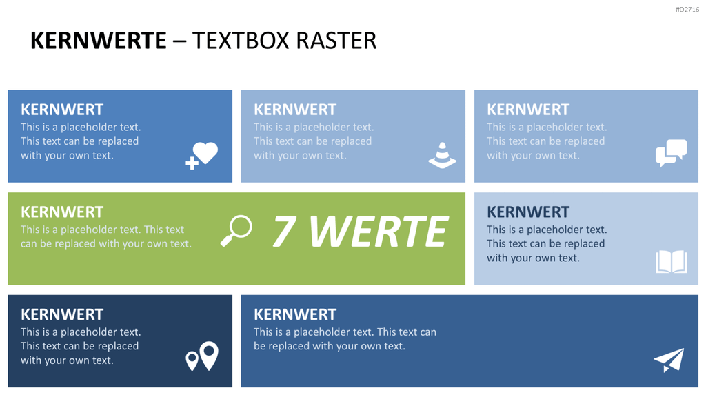Unternehmensleitbild / Kernwerte PowerPoint-Vorlage