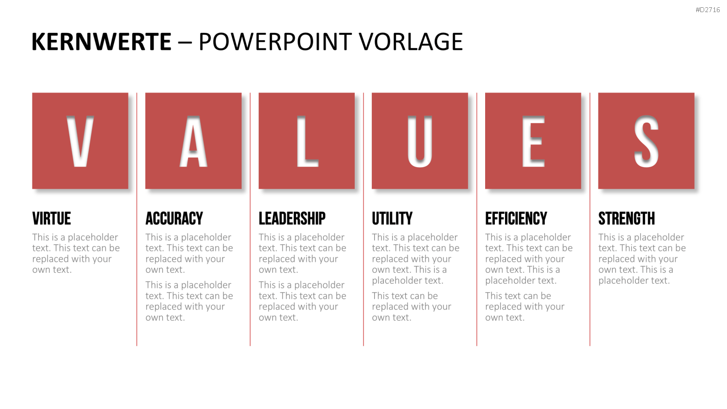 Unternehmensleitbild / Kernwerte PowerPoint-Vorlage