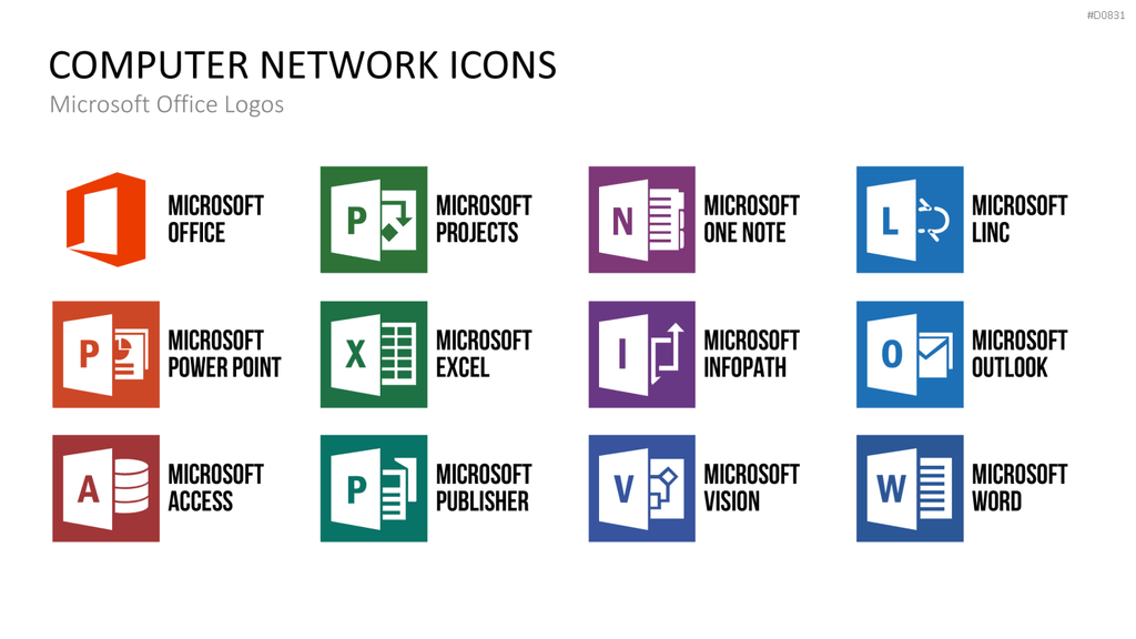 Computer Netzwerk Icons PowerPoint-Vorlage