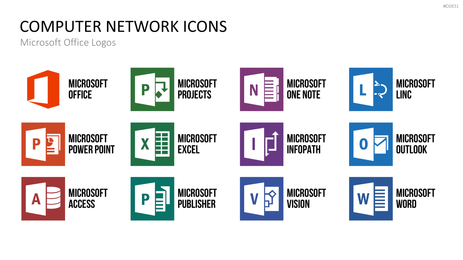 Computer Netzwerk Icons PowerPoint-Vorlage