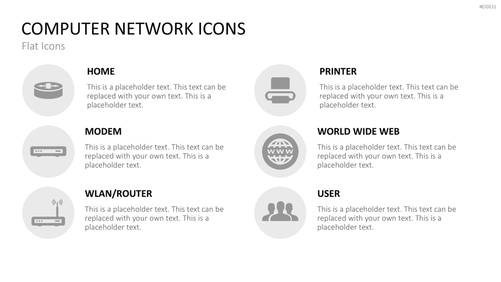 Computer Netzwerk Icons PowerPoint-Vorlage