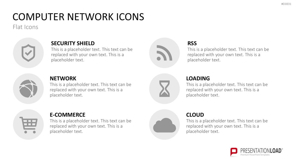 Computer Netzwerk Icons PowerPoint-Vorlage