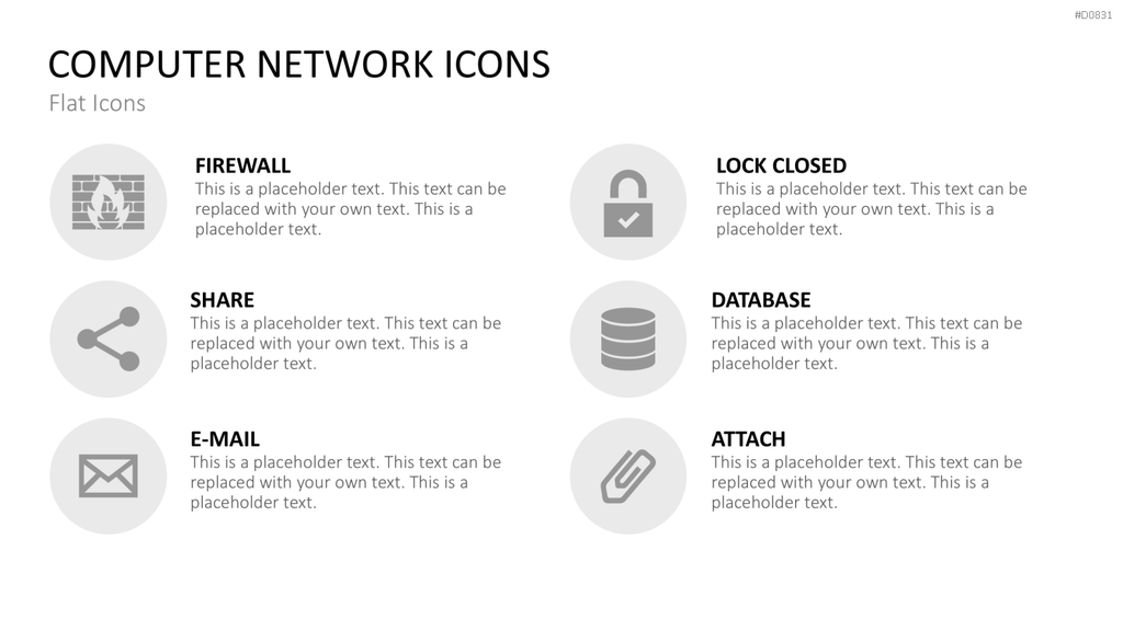 Computer Netzwerk Icons PowerPoint-Vorlage