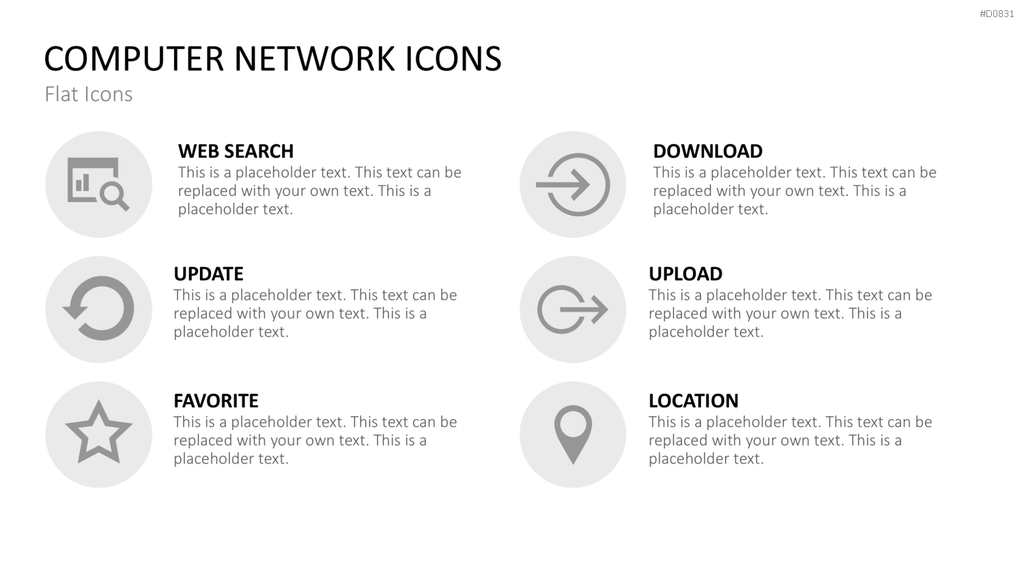Computer Netzwerk Icons PowerPoint-Vorlage
