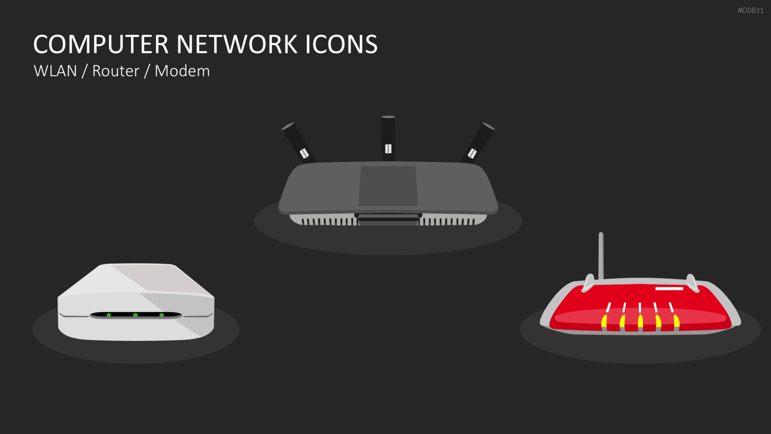 Computer Netzwerk Icons PowerPoint-Vorlage