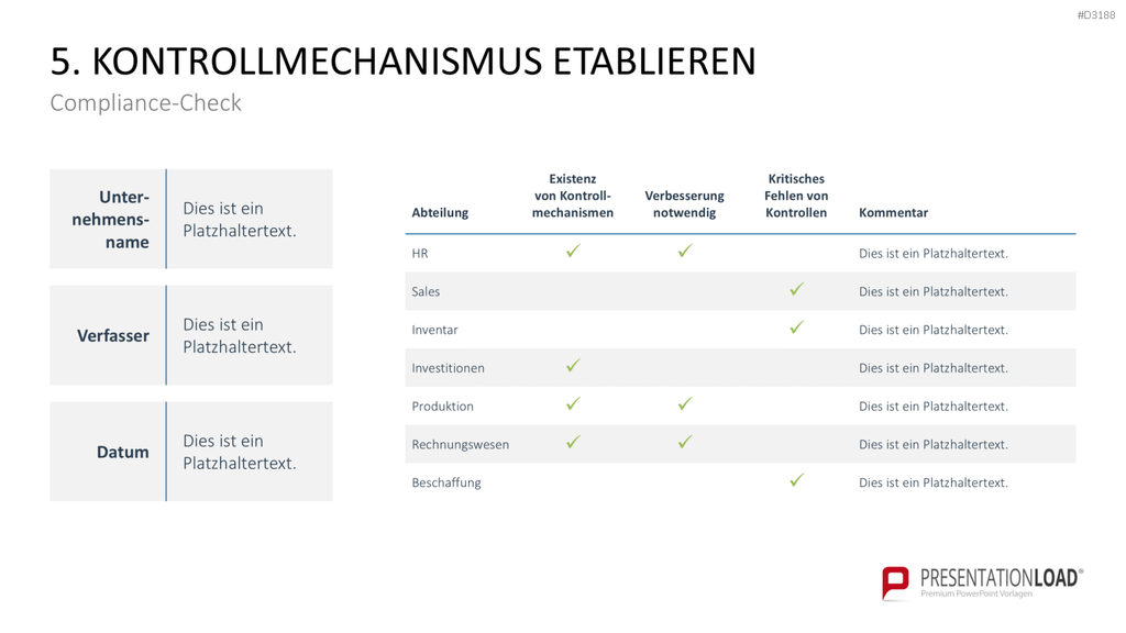 Corporate Compliance PowerPoint-Vorlage