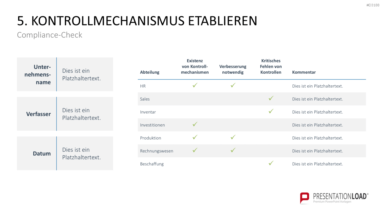 Corporate Compliance PowerPoint-Vorlage