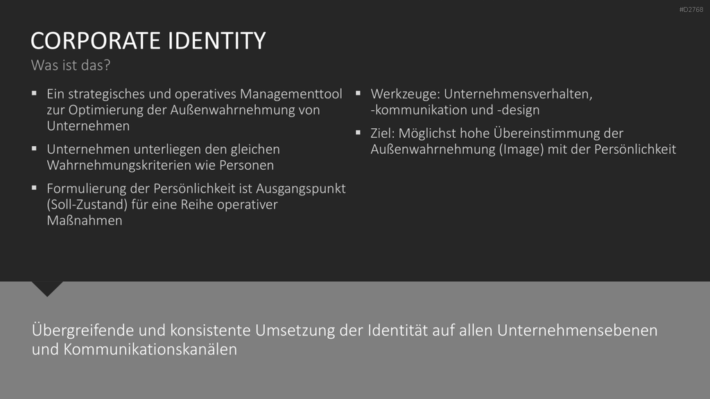 Corporate Identity / Branding PowerPoint-Vorlage