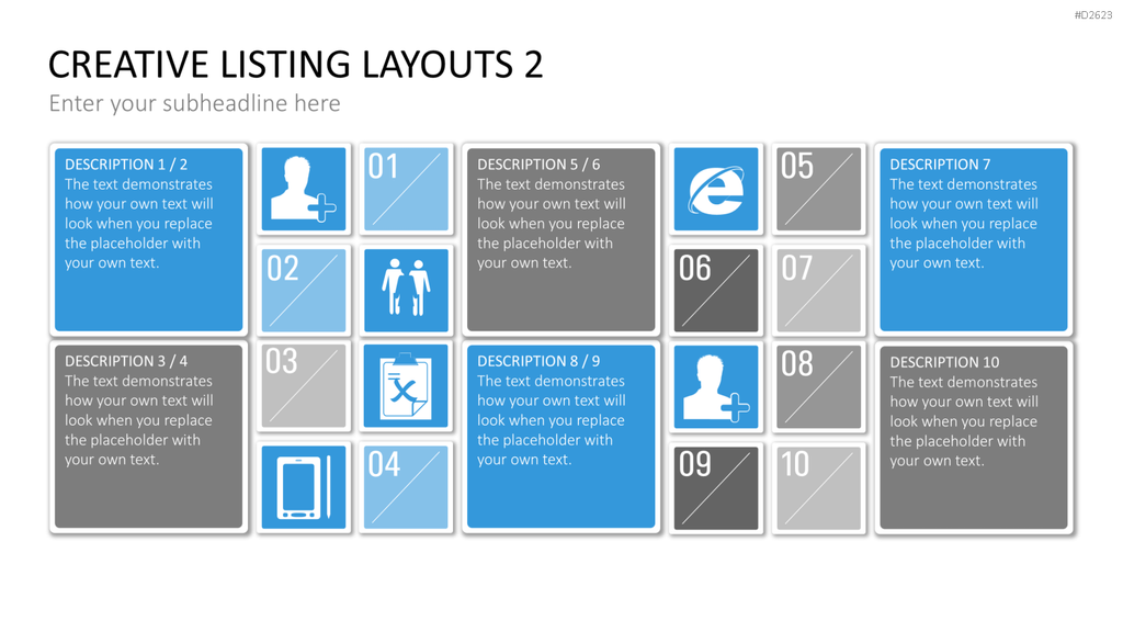 Creative Lists 2 PowerPoint-Vorlage