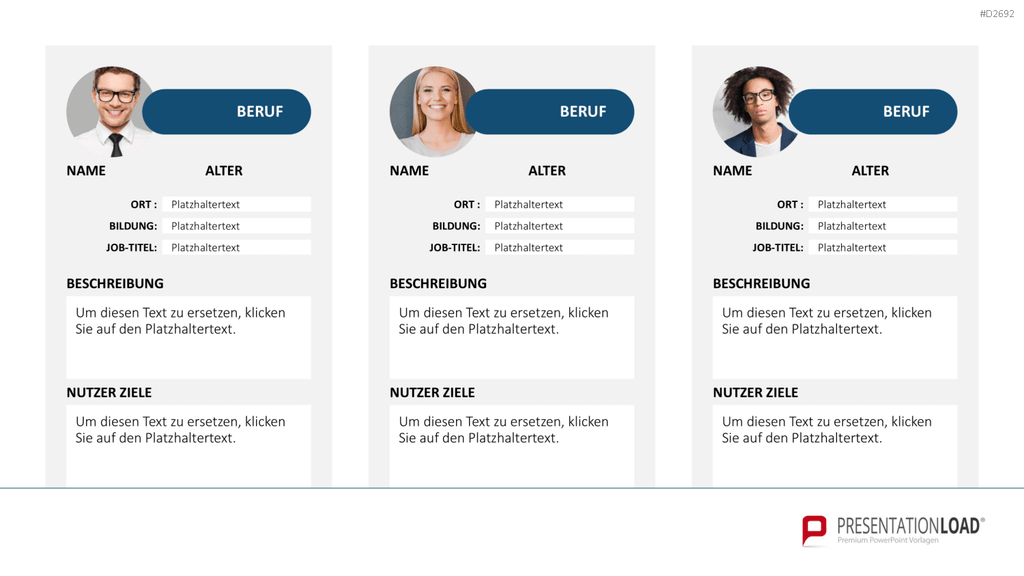 Customer & Buyer Persona PowerPoint-Vorlage