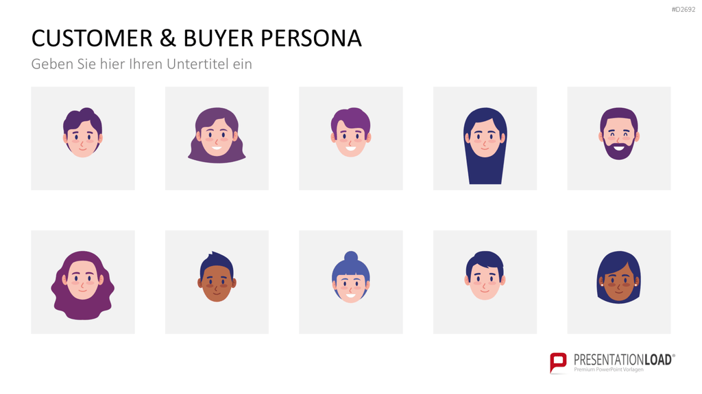 Customer & Buyer Persona PowerPoint-Vorlage