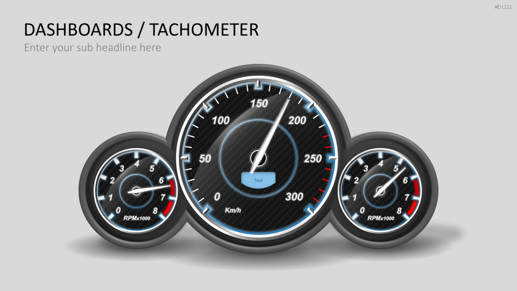 Dashboards / Tachometer PowerPoint-Vorlage