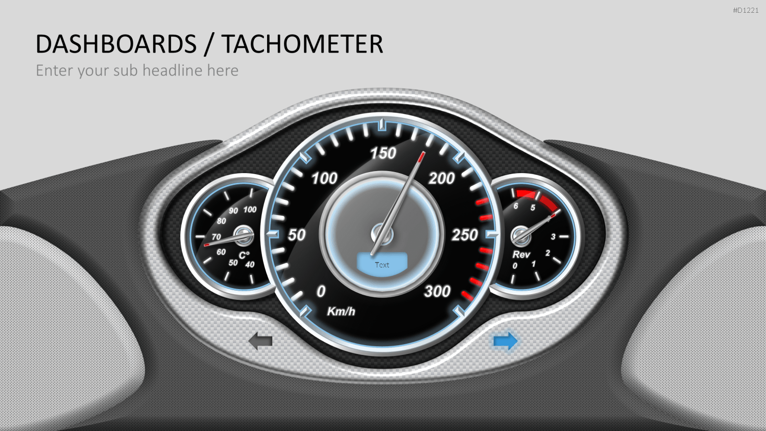 Dashboards / Tachometer PowerPoint-Vorlage