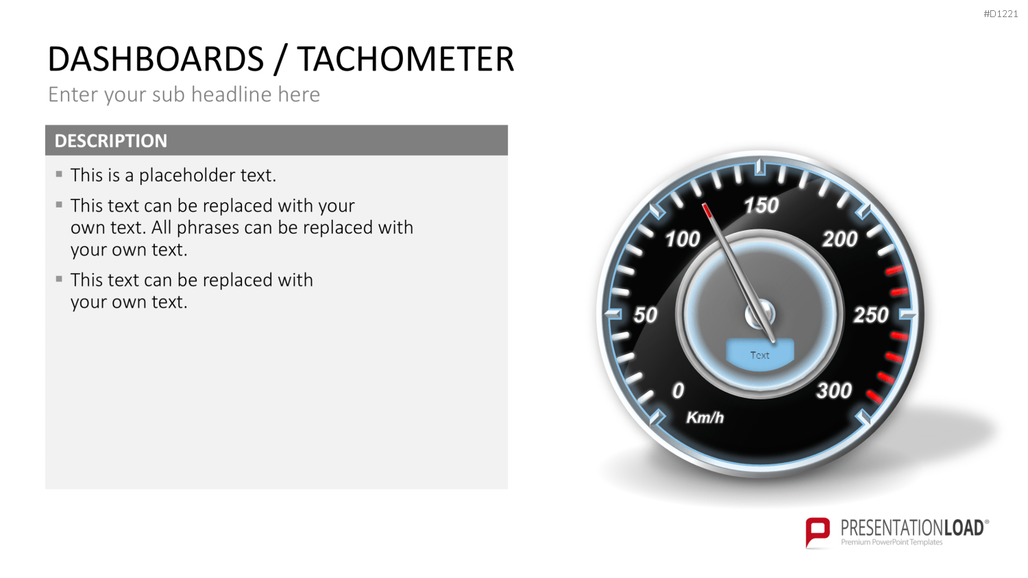 Dashboards / Tachometer PowerPoint-Vorlage