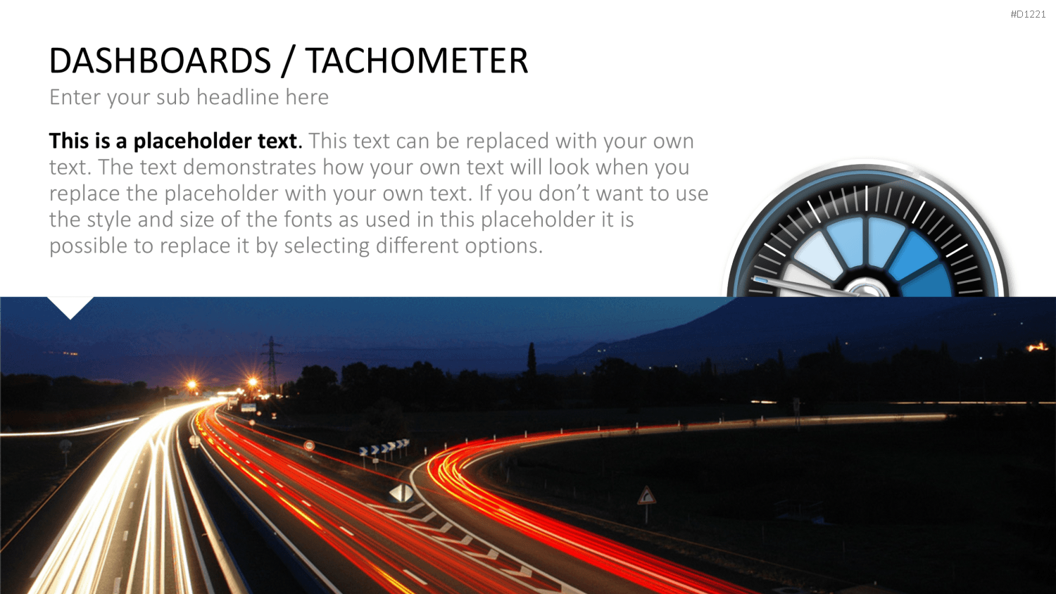 Dashboards / Tachometer PowerPoint-Vorlage