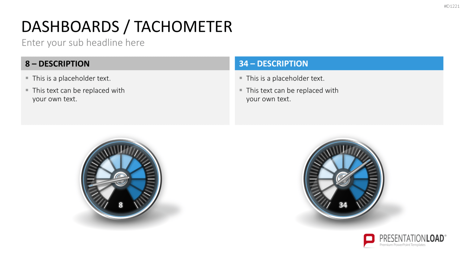 Dashboards / Tachometer PowerPoint-Vorlage