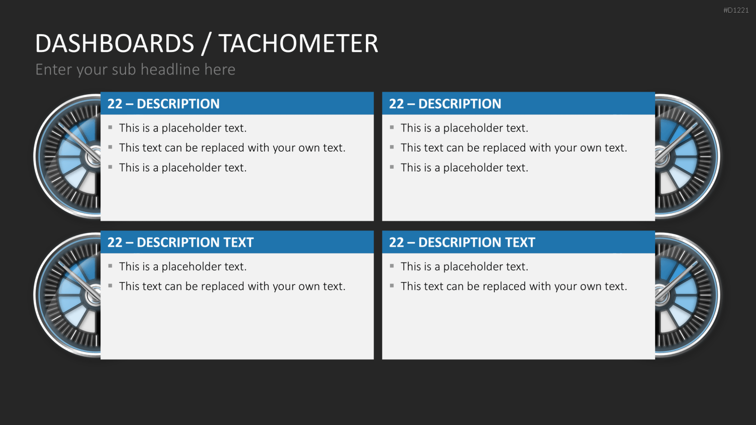 Dashboards / Tachometer PowerPoint-Vorlage