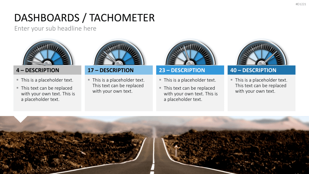 Dashboards / Tachometer PowerPoint-Vorlage