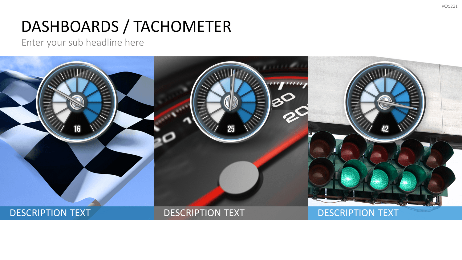 Dashboards / Tachometer PowerPoint-Vorlage