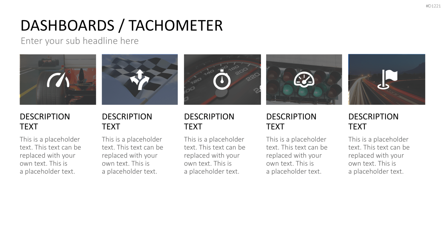 Dashboards / Tachometer PowerPoint-Vorlage