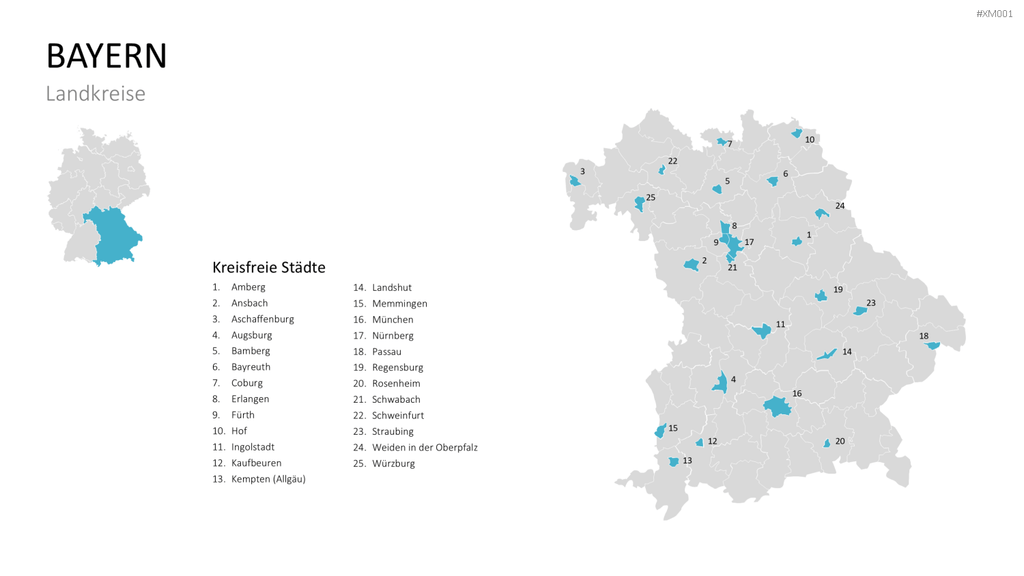 Deutschland Karten Bundle PowerPoint-Vorlage